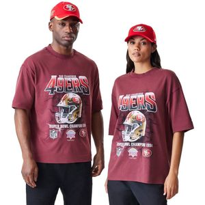 New Era Nfl Washed Boxy San Francisco 49ers T-shirt Met Korte Mouwen Rood L Man