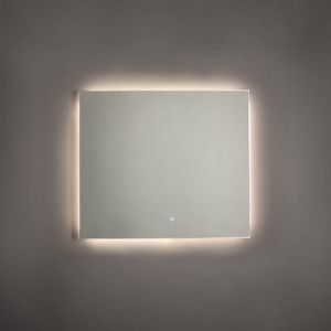 Adema Squared spiegel – Badkamerspiegel – Met verlichting – 80x70 cm