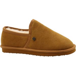 Alpacas Footwear – Heren – Echt suéde gesloten pantoffel - Gevoerd met 100% zachte lamswol – Chestnut - 45