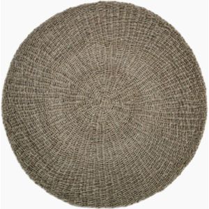 Myles Vloerkleed - ø100cm - Naturel - Raffia/Zeegras - vloerkleed rond, vloerkleed kinderkamer, vloerkleed vintage, vloerkleed 160x230, vloerkleed 200x300, vloerkleed laagpolig,