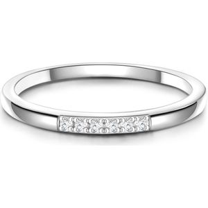 Gems München Dames Dames ring 925 sterling zilver zirconia 60 Zilver 32021156