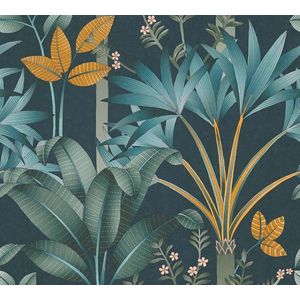 Architects Paper - Arcade 391724 - Vliesbehang - Kleurrijk Petrol Groen Geel Beige - 10,05 m x 0,53 m