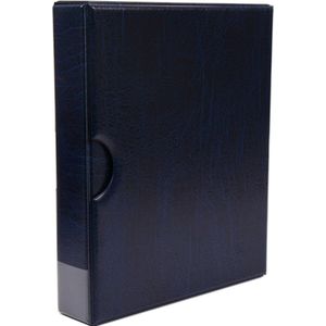 Hartberger Eurosystem luxe Verzamel ringband met cassette BLAUW – album – insteekalbum – verzamelmap - munten postzegels kaarten bankbiljetten biljetten euromunten map ordner klapper – Made in Holland