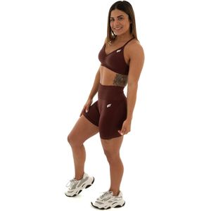 Squatproof Dames Sportset – Pulse Sportbeha & High Waist Short – Naadloos & Ademend – Fitness, Yoga & Pilates Set – DM Training (bordeaux)