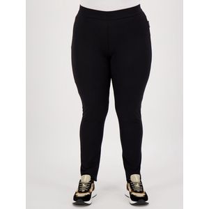 Je m'appelle Travelstof Dames Plus Legging Skinny fit Met stretch - Zwart - Maat 46