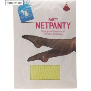 Netpanty - Neon Geel - One size - 1 paar - Carnaval - Feest - Nylon - Party - Feestpanty