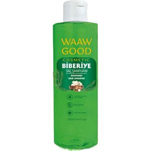 WAAW GOOD Rosemary Hair Shampoo - Natuurlijke Rozemarijn Shampoo Tegen Haaruitval met Biotine, Keratine en Collageen, Versterkt Haarwortels en Haarzakjes - 250 ml