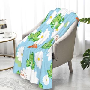 Ibenzoa® Zachte en Comfortabele Kikkerprint Dekken - 130 x 150 cm