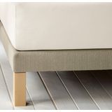 De Witte Lietaer Hoeslaken Laurence Soft White - 180 x 200/220 x h 30 - Katoen Flanel