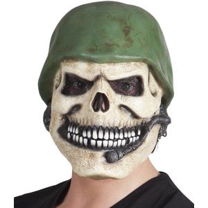 Schedel masker soldaat Halloween.