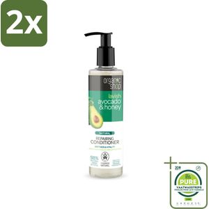 Organic Shop - Natural Repairing Conditioner - Avocado & Honey - 280 ml - Voordeelverpakking - 2 stuks - Herstellende conditioner - Avocado conditioner
