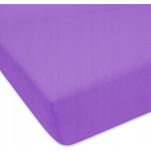 Jersey Hoeslaken Paars Katoen 60x90 cm met Elastiek