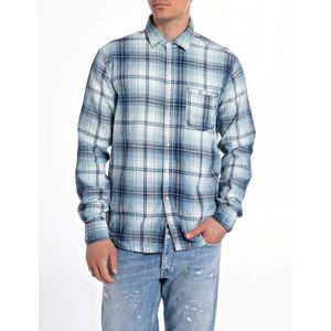 shirt REGULAR INDIGO CHECKED COTTON DK BLUE/LT BLUE/NATURAL WHITE (M4066A.000.52678 - 010)