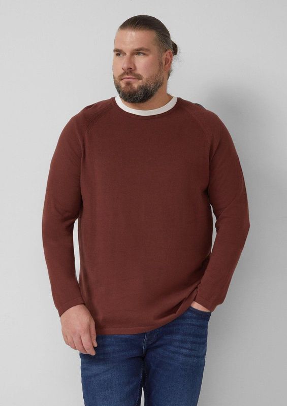 Gebreide Trui - Ronde Hals - Regular Fit - Katoen - Sportieve Touch