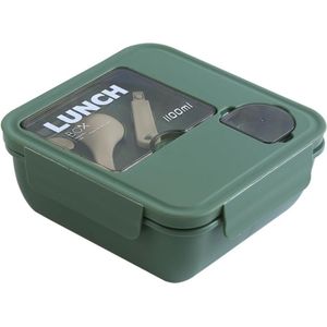 Lunchbox voor kinderen, met vakken, lekvrij, bentobox met 2 onderverdelingen, magnetron, snackbox, school voor volwassenen, meisjes, jongens, lunchbox, bentobox voor uitstapjes