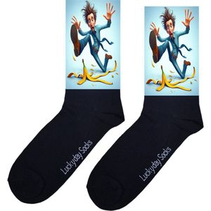 Pechvogel - Ongeluk - Opkikkertje - beterschap - bedankje - ziekenhuis sokken - Verpleging Sokken - Vrolijke sokken - Leuke Sokken - opkikker - sokken waar van wordt - LuckyDay Socks - maat 37-44