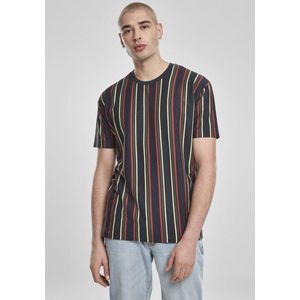 Urban Classics - Printed Oversized Retro Stripe Heren T-shirt - L - Multicolours