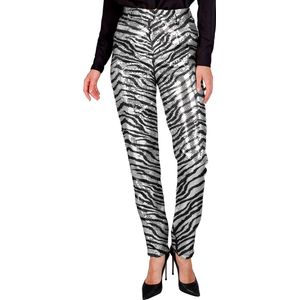 Paillettenbroek Dames Zebra | XL