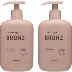 2 FLESJES 400 X 2 ML De Magie van Zelfbruinen zonder Zon, zonder Zorgen en met een Natuurlijke Glow  Bronz Lichaamslotion met Zelfbruinend Effect | 400 ml met Doseerpomp | Natuurlijke Gouden Gloed  | Hydraterend met Jojoba & Glycerine  | Zich