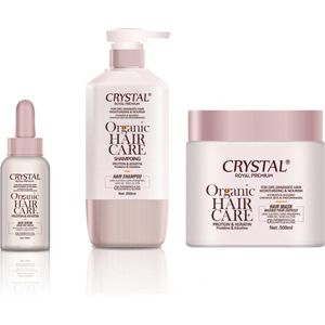 V-Soin Crystal Organic 3in1 Haarbehandeling - Royal Premium Shampoo - Haarserum - Haarmasker - 0% Parabenen