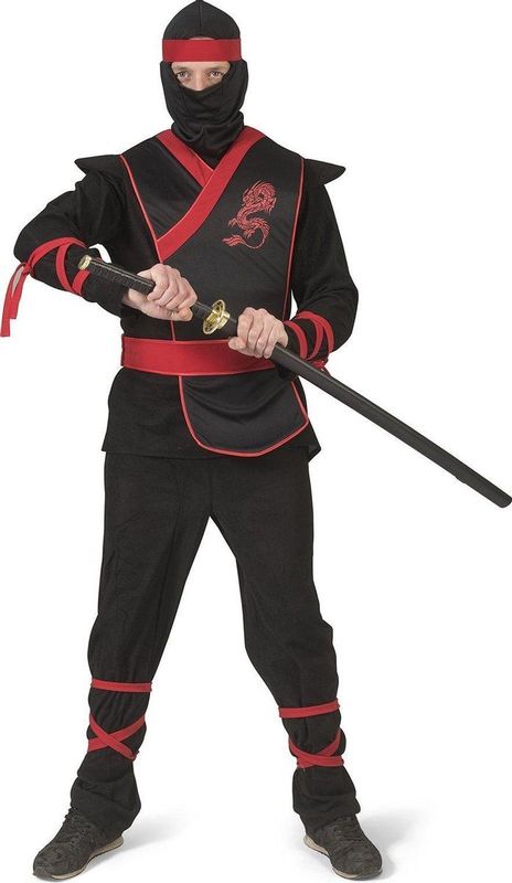 Prominent Installatie Verwoesten Funny Fashion - Ninja & Samurai Kostuum - Rood Zwarte Ninja Strijder Vol  Doodsverachting - Man - rood,zwart - Maat 56-58 - Carnavalskleding -  Verkleedkleding (cadeaus & gadgets) | € 39 bij bol.com | beslist.nl