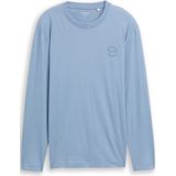 TOM TAILOR - Shirt - Azuur - Lange Mouw - Normale Pasvorm