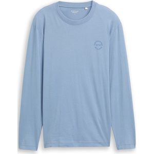 TOM TAILOR - Shirt - Azuur - Lange Mouw - Normale Pasvorm