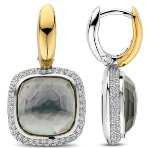 TI SENTO Dames Oorbellen - 925 zilver - Grijs - 7968BL