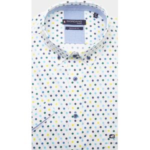 Giordano Casual hemd korte mouw Groen League Colourful Balls Print 416026/70