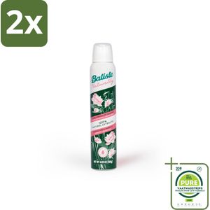 Batiste - Naturally Bamboo Fibre & Gardenia - Droogshampoo - Versterkt en Verfrist - 100% Natuurlijk - 200ml - Voordeelverpakking - 2 stuks - Droogshampoo - Bamboe