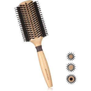 Ronde haarborstel voor föhnen met zwijnenhaar en nylon pinnen voor volume en glans 6,5 cm