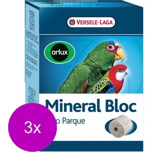 Versele-Laga Orlux Mineral Bloc Large - Vogelsupplement - 3 x 400 g Loro Parque