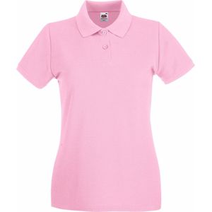 Fruit Of The Loom Vrouwen Dames-Fit Premium Poloshirt Met Korte Mouwen (Licht Rose)