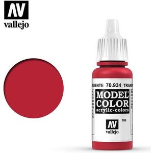 Vallejo 70934 Model Color Transparent Red - Acryl Verf flesje