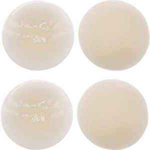 Tepelstickers - 2 paar - 8*8cm - stevige siliconen tepelstickers - herbruikbare klevende zachte siliconen tepelstickers - anti-bult tepelhofstickers - vrouwelijke tepelstickers - zelfklevende onzichtbare siliconen tepelstickers