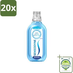 20 x Sensodyne - Mondwater - Fresh & Cool - Gevoelige Tanden - 500 ml - Grootverpakking - Mondwater - Gevoelige Tanden - Tandgevoeligheid - Fluoride - Frisse Adem