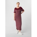 comma - Midi-jurk - Gestreept - Korte Mouwen