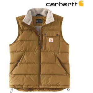 Carhartt - Montana Gevoerde Bodywarmer - Rain Defender - Loose fit - Insulated Vest - Oak Brown - Heren - maat XXL (valt als 3XL)