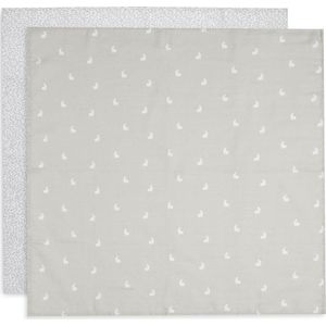 Jollein Hydrofiele Doek Small 70x70cm Dotted & Rabbit - Nougat - 2 Stuks - GOTS