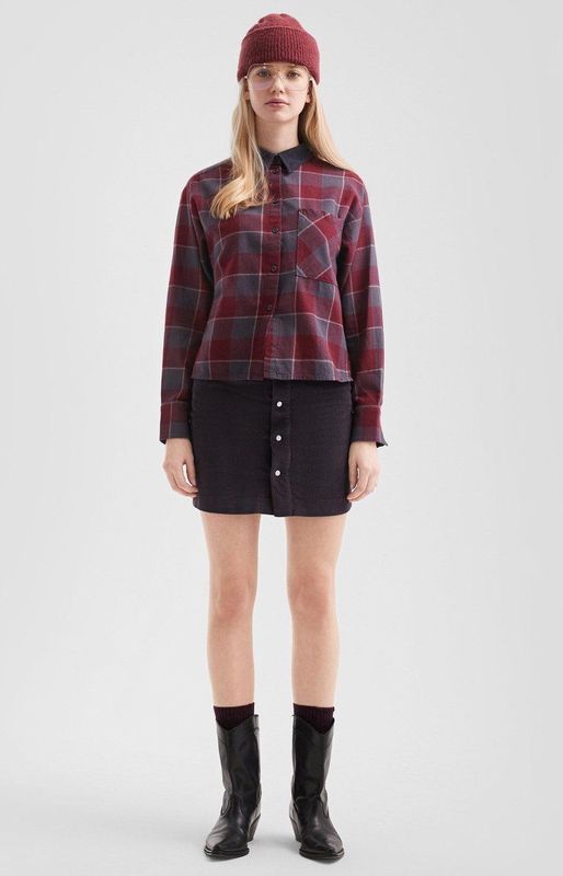 Rok - Corduroy - Hoog Uitgesneden - Zacht en Stretchy - Met Knoopsluiting