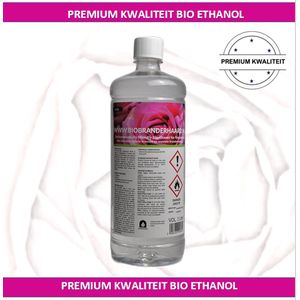 biobranderhaard | fles bio ethanol met zachte rozengeur| Premium bio - ethanol | 1 liter | premium kwaliteit Bio ethanol| | bio ethanolhaard vulling | sfeerhaarden bio ethanol | sfeerhaardvulling