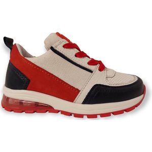 Jochie & Freaks Sneaker Lucas JF-23222 Donkerblauw Rood Wit Combi