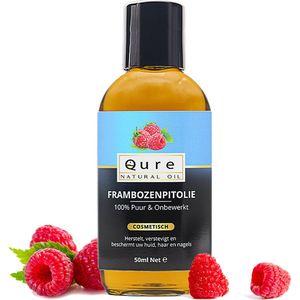 Frambozenpitolie 50ml | 100% Puur & On-bewerkt | Frambozenpit Olie voor Haar, Ge-zicht en Lichaam