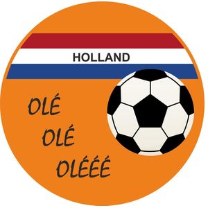 Set van 4 (auto)raamstickers WK voetbal - Versiering oranje - Hup Holland Hup - Nederlands elftal - WK voetbal - Raamdecoratie voetbal - rood wit blauw - voetbalsupporter - raamsticker Nederlands elftal - oranje zomer - stickers