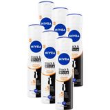 NIVEA Black & White Ultimate Impact Deodorant Spray - Deo - Anti-Transpirant - Voordeelverpakking - 6 x 150ml