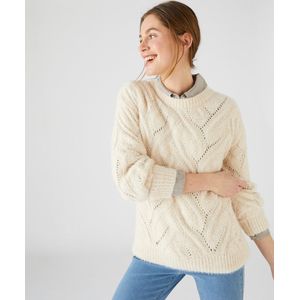 Damart - pull in fantasietricot - Dames - Bruin - XS