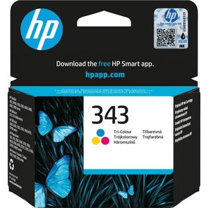 HP 343 Tri-color Original Ink Cartridge inktcartridge 1 stuk(s) Origineel Normaal rendement Cyaan, Magenta, Geel