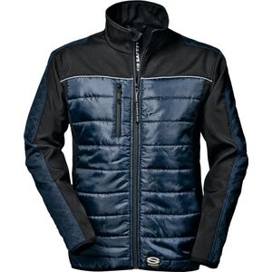 SIR SAFETY MARMOT JACKET Werkjas Heren, Blauw/Zwart - Zachte Softshell Stof - Ripstop Nylon - Gevoerde 100 g/m²