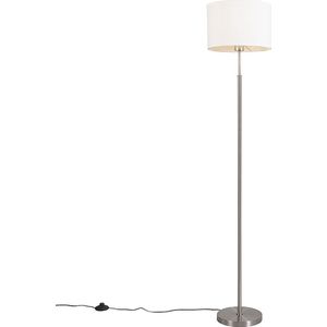 QAZQA vt - Moderne Vloerlamp | Staande Lamp - 1 lichts - H 1510 mm - Wit - Woonkamer | Slaapkamer | Keuken