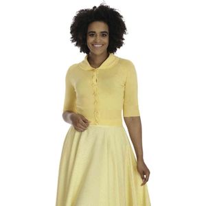 Banned - April Short Sleeve Cardigan - S - Geel